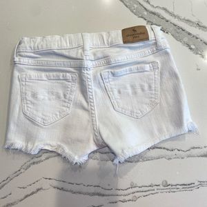Abercrombie Kids High-Rise Shortie Short White Denim Size 7/8